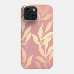 Rose Gold Pattern Leaf Phone Case