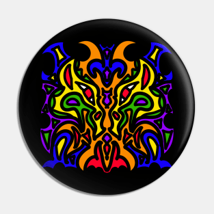 Twin Dragon Flames Pin