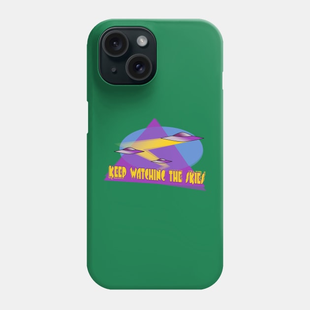 UFO-Keep Watching the Skies Phone Case by Dotty42