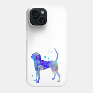 Bluetick Coonhound Dog Watercolor Painting Phone Case