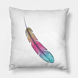 Geometric Tribal Feather Pillow