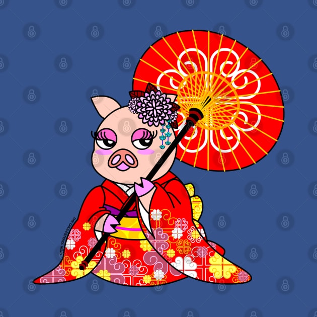 CHERRY BLOSSOM: LADY PIG by cholesterolmind