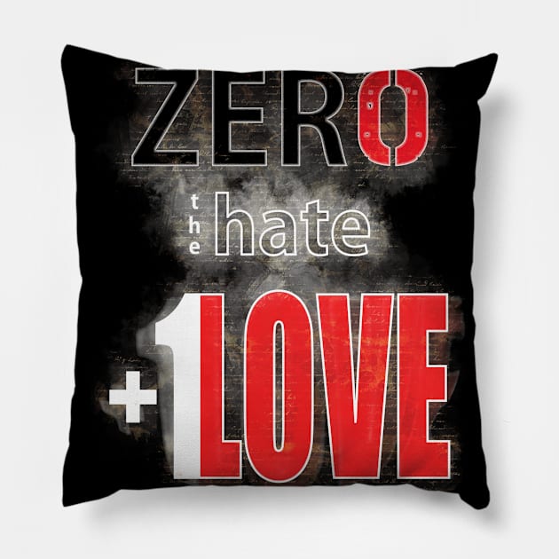 Zero Hate +1 Love Myst Pillow by FutureImaging