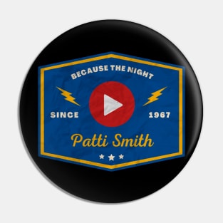 Patti Smith // Play Button Pin