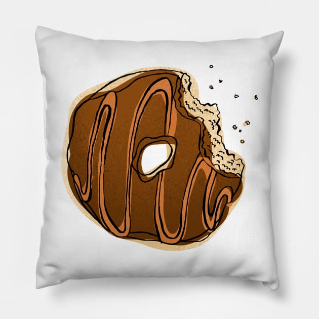 Chocolate Donut Pillow by Gatefold