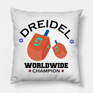 Dreidel Worldwide Champion Cute Hanukkah Pillow