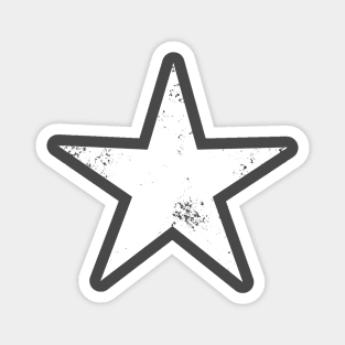 Distressed Star Vintage White Star Magnet