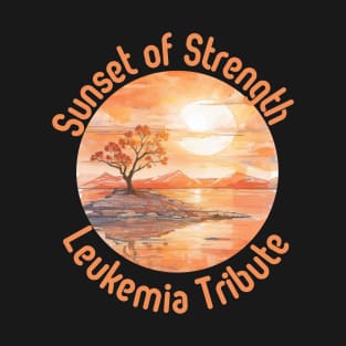 leukemia , leukemia awareness, sunset of strength, design T-Shirt