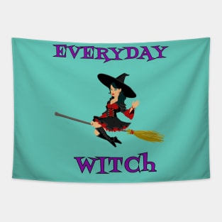 Everyday Witch Happy Halloween Wiccan Mystery Magic Tapestry