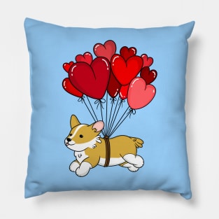 Cute Corgi Valentines Day Pillow