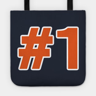 Orange number one Tote