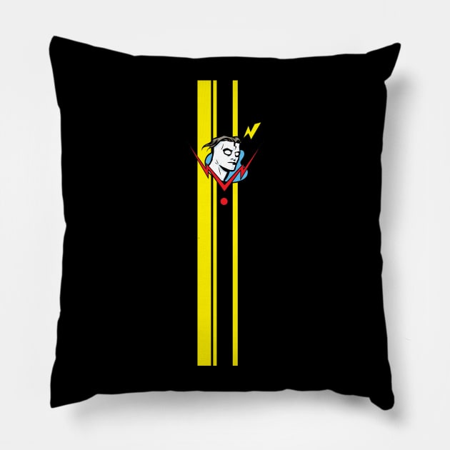 MADMAN Q.T. Racing Stripe Pillow by MICHAEL ALLRED