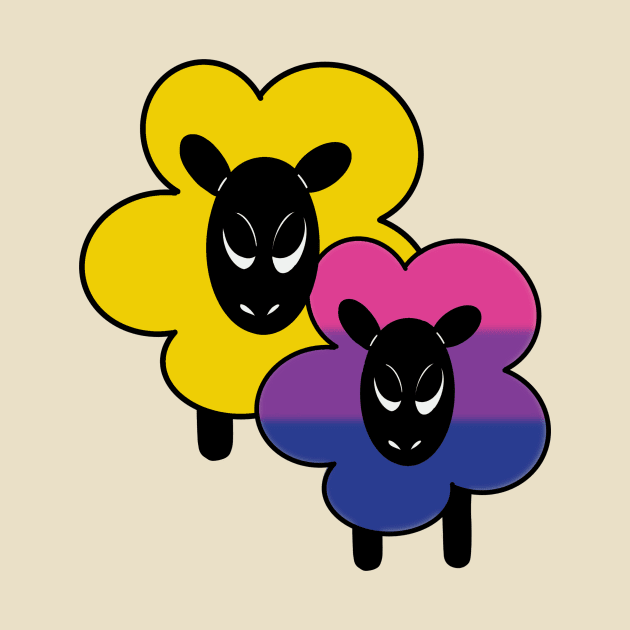 Proud Bi Ally Rainbow Sheep by Emberpixie