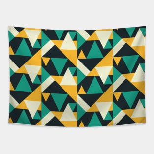 Triangle Geometric Abstract Modern Retro Pattern Tapestry