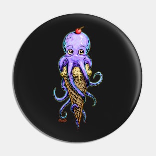 Octopus Ice-cream Cone Color Pin