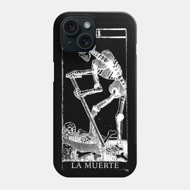 Death La Muerte XIII Vintage Tarot Design Phone Case by DankFutura