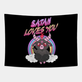 Satan Loves You - Cute Little Devil Tapestry