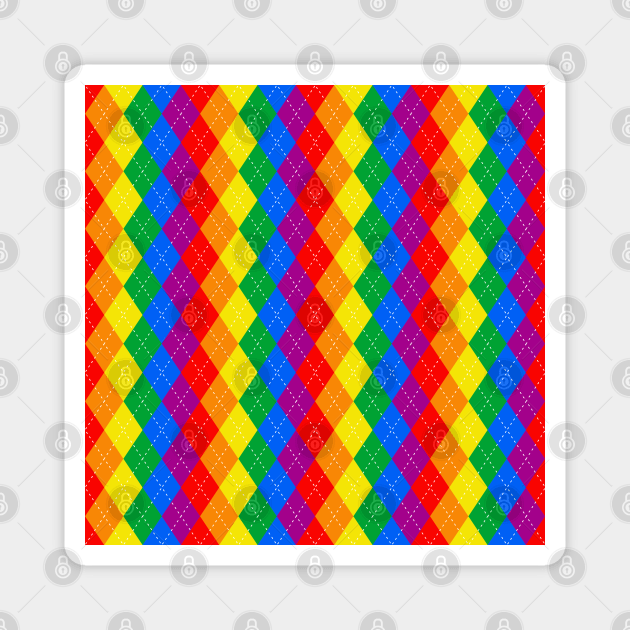 Gay Pride - LGBTQ Pride Y2K Pattern Magnet by Football from the Left