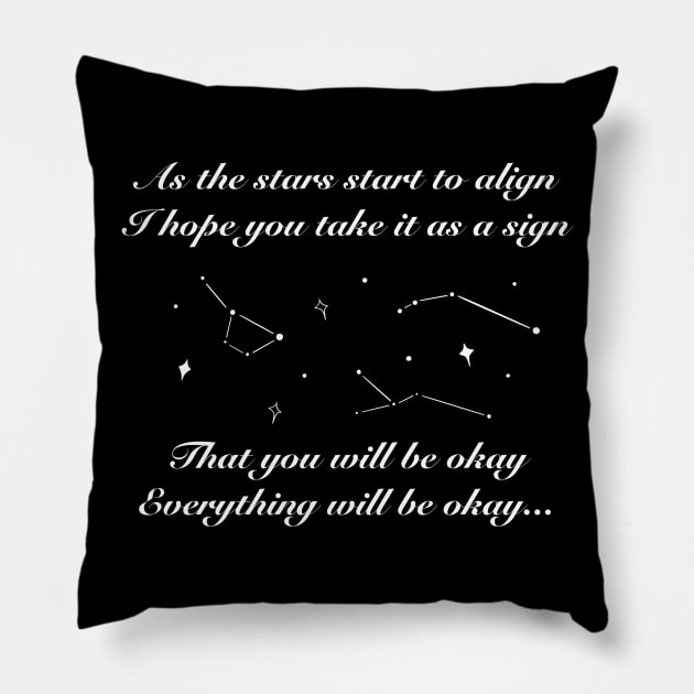 You Will Be Okay Song Helluva Boss Octavia and Stolas Astrology Positive Quote Pillow by ichewsyou