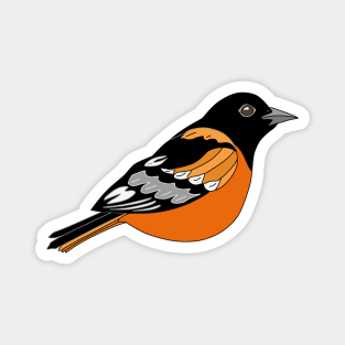 Orange and Black Baltimore Oriole Bird Magnet