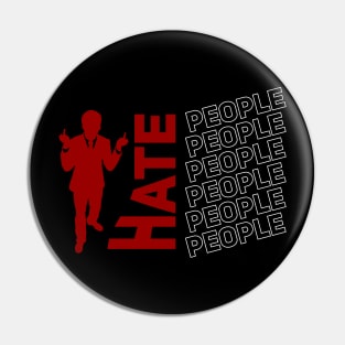 I hate people, RED WHITE | Anti social number 3 Pin