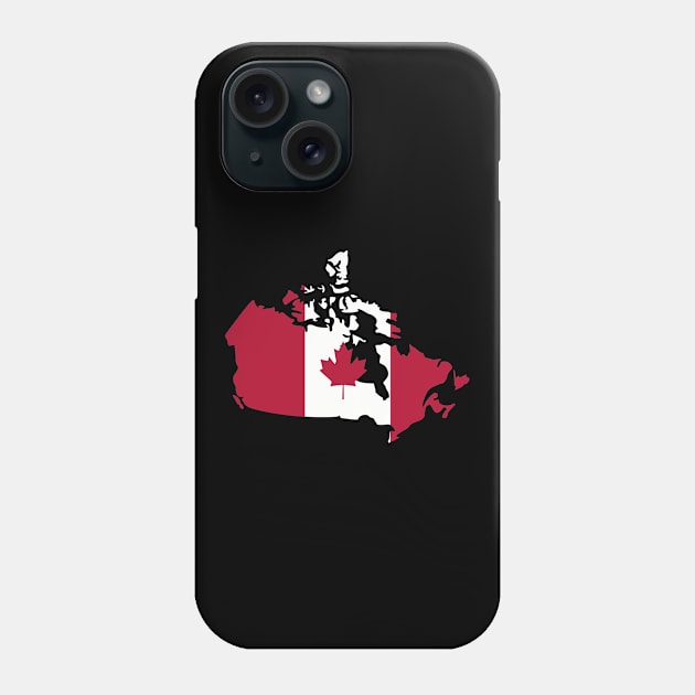 Canada map flag Phone Case by Designzz