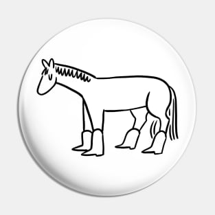 Horse in Boots Pin