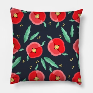 Poppy-flowers Pillow