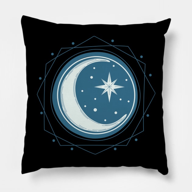 Moon And Stars Pillow by After Daylight Project