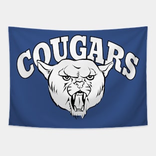 Cougars Mascot Tapestry