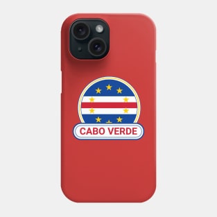 Cabo Verde Country Badge - Cabo Verde Flag Phone Case