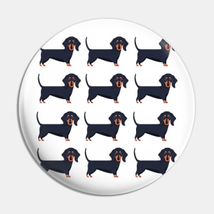 Dachshund dog breed cute pattern Pin