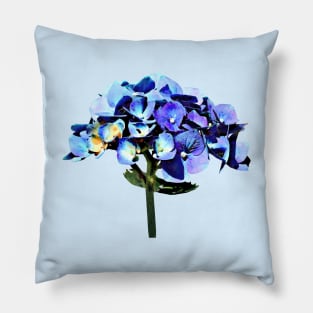 Small Blue Hydrangea Pillow