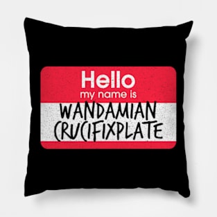 Impractical Jokers - Name Game - Wandamian Crucifixplate Pillow