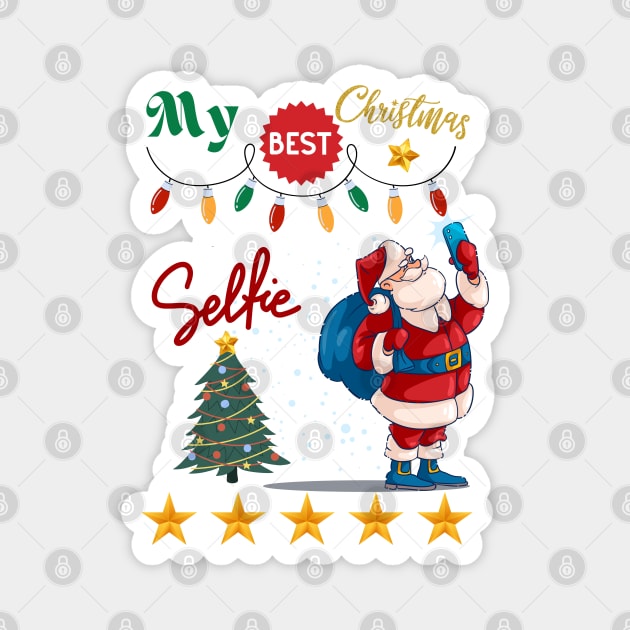 My Best Christmas Selfie - Santa Claus Magnet by O.M design