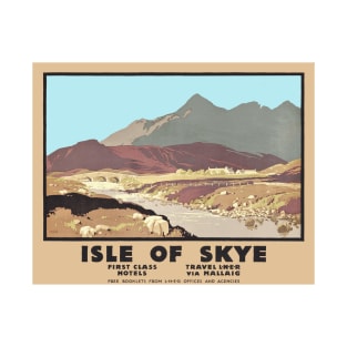 Isle of Skye, Scotland - Vintage Railway Travel Poster Design T-Shirt