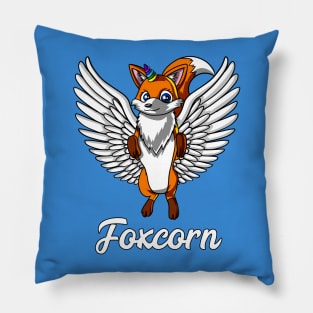 Fox Unicorn Foxcorn Pillow