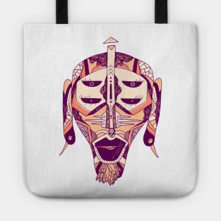 Peach African Mask No 11 Tote