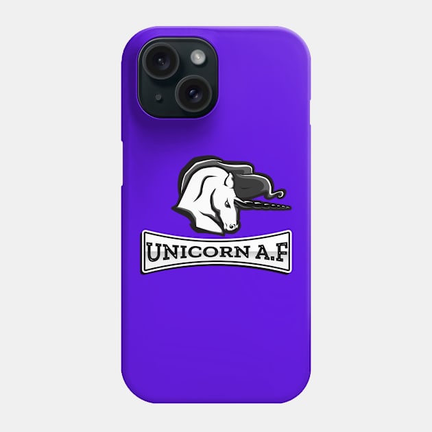 Unicorn AF, Funny Cute, Unicorn Gift, Unicorn Meme Phone Case by Outrageous Tees