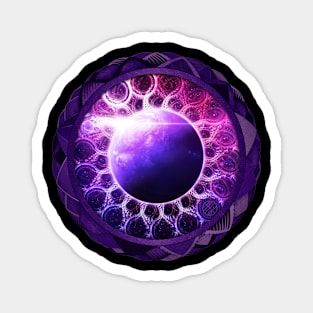 Blue Ultra-Violet Mandala for Deep Space Dreamers Magnet