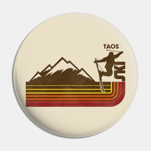 Retro Taos 70s/80s Style Skiing Stripe Pin