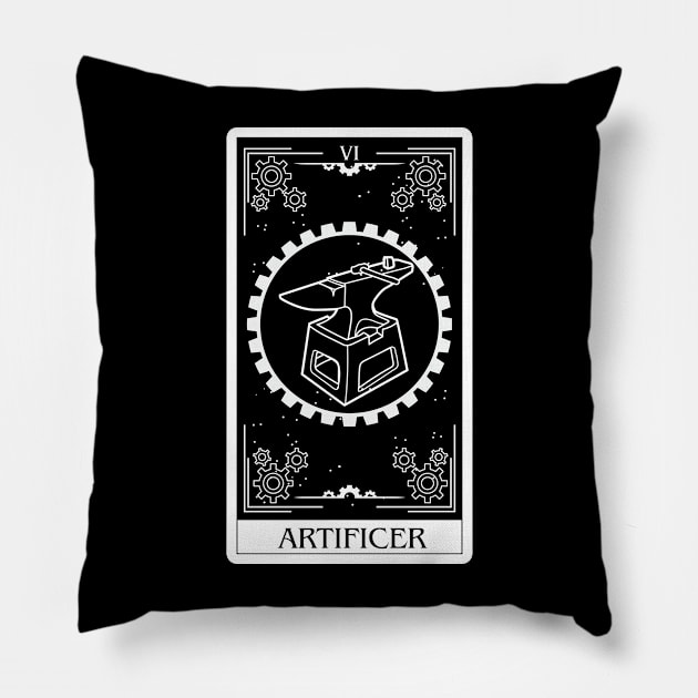 Artificer Tarot Card D&D Nat 20 Dungeons & Dragons Pillow by JaeSlaysDragons