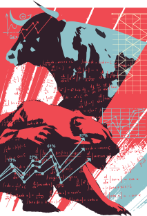 Stock Market Bull and Bear Magnet