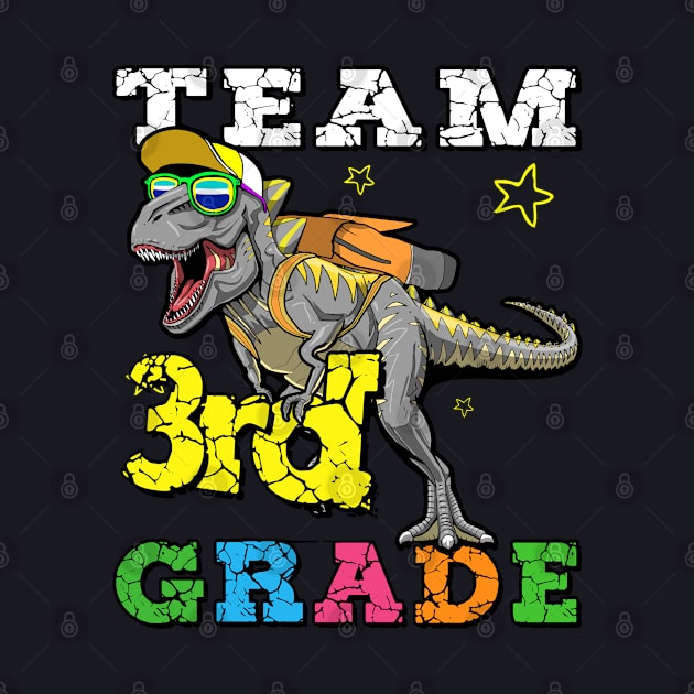 Dinosaur Back To School 3rd Grade by DARSHIRTS