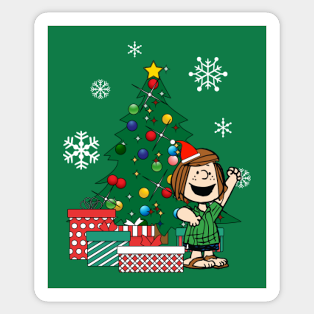 Peppermint Patty Around The Christmas Tree Peanuts Peppermint Patty Sticker Teepublic