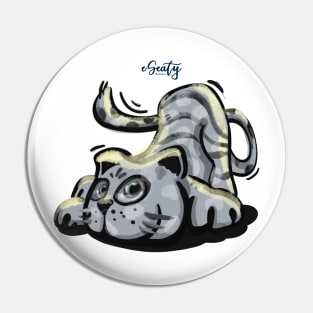 Playful cat Pin