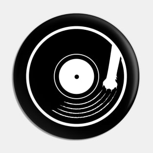 Vinyl record with cat claw Pin