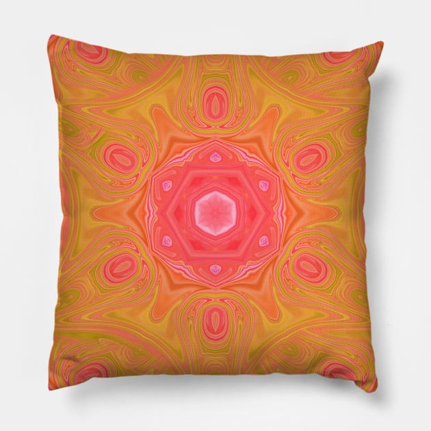 beautiful kaleidoscope ripples of life Pillow by hereswendy