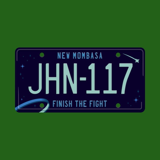 John 117 License Plate by DCLawrenceUK