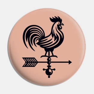 Rooster Weathervane Pin